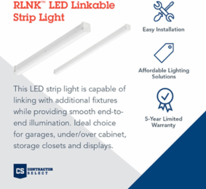 8 120 LED Strip Light 4FT 3500K 80CRI Surface Mount