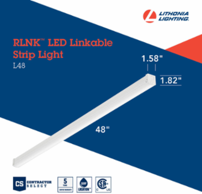 8 120 LED Strip Light 4FT 3500K 80CRI Surface Mount