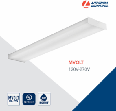 4FT LED Wraparound Fixture, 4000 Lumens, Dimmable, 32W