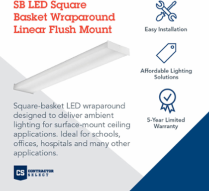 4FT LED Wraparound Fixture, 4000 Lumens, Dimmable, 32W