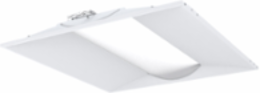 LED Troffer, 1 Lamp, Recessed, White, Steel, 120-277 V