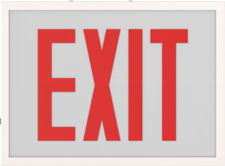 LED Running Man Sign, 2.5W, White, Surface Mount, Indoor/Outdoor