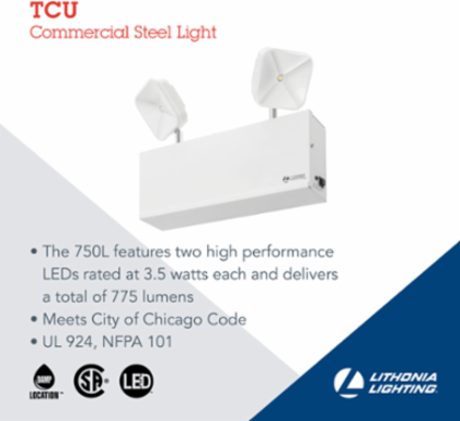Commercial Steel U LED Surface Mount Fixture 120-347 V 5 W 350 LM