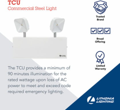Commercial Steel U LED Surface Mount Fixture 120-347 V 5 W 350 LM