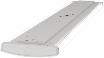 Decorative Wrap, Square Medium Body, 48IN, Switchable lumens – 4000LM, 5000LM, and 6000LM- 80CRI, Curved Microprismatic Diffuser, Switchable CCT- 3000K, 4000K, and 5000K- 80CRI, 0-10V Dimming, MULTI-VOLT