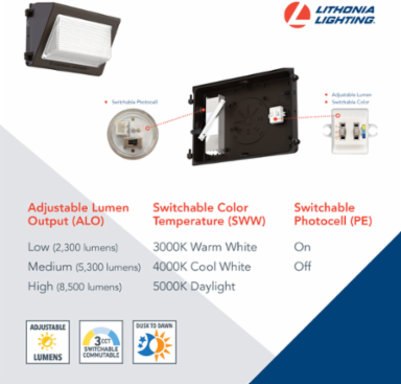 ack 8500 Lumens UVOLT Bronze, Switchable CCT 30K/40K/50K