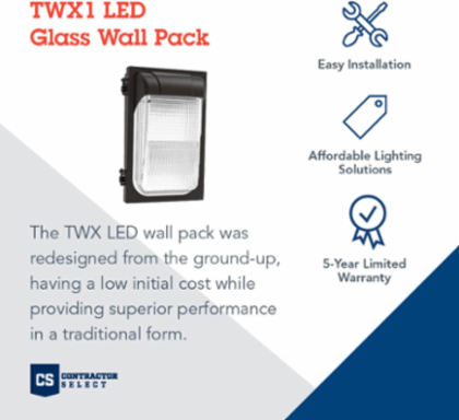 Wallpack, 22W, 5 Inch, Bronze Finish