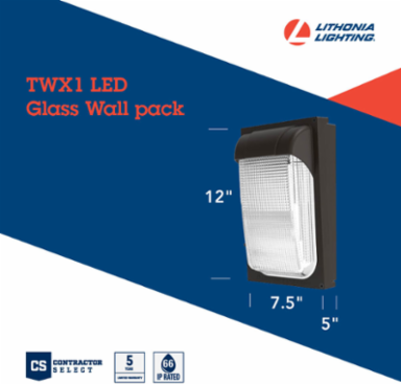 Wallpack, 22W, 5 Inch, Bronze Finish