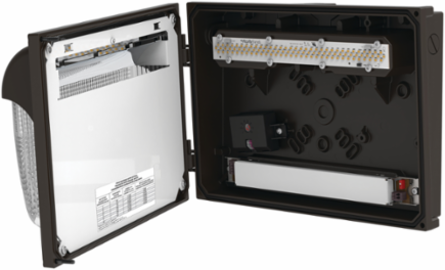 LED Wall Pack, 51W, 9 Inch Height, Bronze Finish
