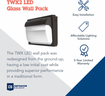 51W LED Wall Pack, 4.5 Inch x 9 Inch x 13 Inch, Bronze