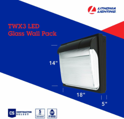 O 40K Wallpack 108W 5 Inch x 18 Inch Bronze Finish