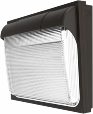 LED Wall Pack, 5 Inch W x 14 Inch H, 114 W, Bronze Finish
