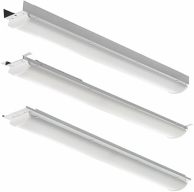 Industrial LED retrofit kit strip, 48IN, 4,000LM, Standard efficiency, 120V-277V, Generic driver 0-10V dimming, 5000K, 80 color rendering index, White finish