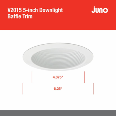 LITH V2015 WWH 5IN Baffled Trims, W