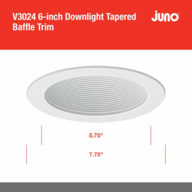 LITH V3024 WWH 6IN Conical Baffle T