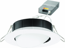30K35K 90CRI Round Dimmable Downlight, 4 Inch, 1.1 Inch Height, Aluminum