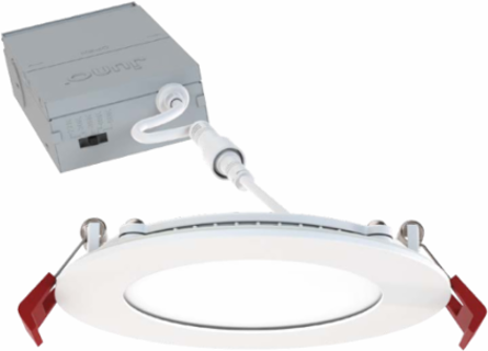 Juno 4IN Economy LED Wafer, Switchable CCT – 2700K, 3000K, 3500K, 4000K, and 5000K, 90+ CRI, Matte White