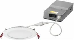 40K50K 90CRI Canless Round Downlight, 6 Inch, Hardwired, White