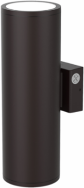 Wall Mount Cylinder 6IN, Package 1, Switchable CCT- 3000K, 4000K, and 5000K, 75 Degree, 120-347V, Photocell, buttontype, Dark bronze finish, super durable