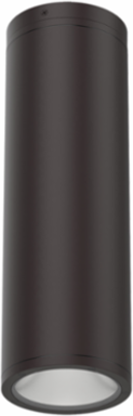 Wall Mount Cylinder 6IN, Package 1, Switchable CCT- 3000K, 4000K, and 5000K, 75 Degree, 120-347V, Photocell, buttontype, Dark bronze finish, super durable