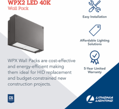 Wallpack 12.3 Inch x 9.1 Inch, 48W, Integrated LED