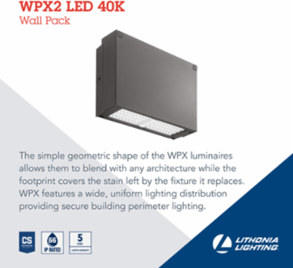 Wallpack 12.3 Inch x 9.1 Inch, 48W, Integrated LED