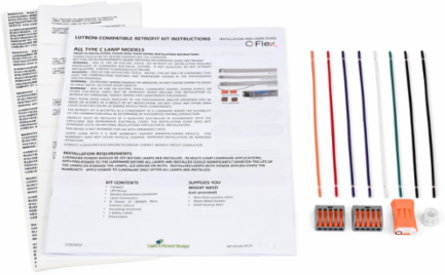 Lutron Ballast Retrofit Kit by C-Flex: Vertical CFL, 2-Lamp (Single Kit), 3500K, 3-Wire Driver, 1% Dimming, 3LDVCF-2C35-1