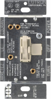 Ariadni Dual Fan/Light Control, 120V, 1.5A, 300W, 3 Quiet Speeds
