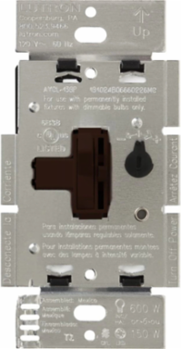 Ariadni LED+ Dimmer 150W, Brown, Indoor Use, Toggle Switch