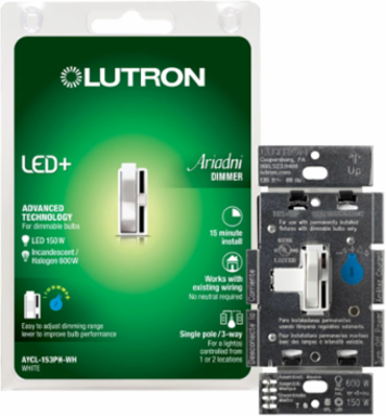 Ariadni LED+ Dimmer Switch, 150W LED/CFL or 600W Incandescent, 4.60 x 2.86 Inch