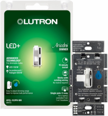 Ariadni LED+ Dimmer Switch, 150W LED/CFL or 600W Incandescent, 4.60 x 2.86 Inch