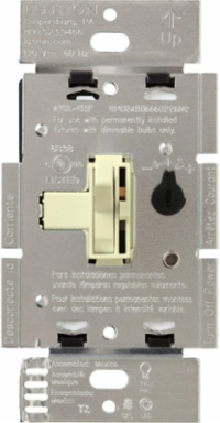 Ariadni Dimmer Switch for 250W CFL/LED, Almond Finish, 3-Way Capability