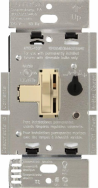 Ariadni Dimmer Switch for LED/CFL, 250W, Ivory, 3-Way/Singe-Pole