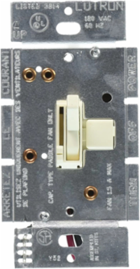Ariadni 3-Speed Fan Control, Almond, 120V, 1.5A, Wallbox Mount