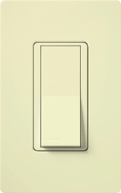 Claro Single Pole Switch 15A Almond, 4.69 x 2.94 Inch, Gloss Finish