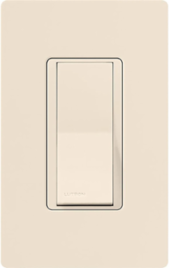 Claro Single Pole Switch 15A Light Almond, Glossy Finish, Paddle Design