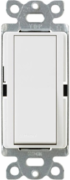 Claro 120VAC Single Pole Switch with Locator Light, 15A, Gloss White Finish