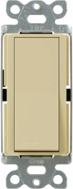 Claro 120VAC 15A 3-Way Rocker Switch with Locator Light, Ivory Color