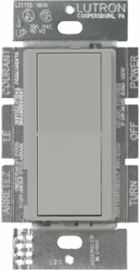 Claro 4-Way Switch 15A Gloss Gray, 4.69 x 2.94 Inch, Wallbox Mounted