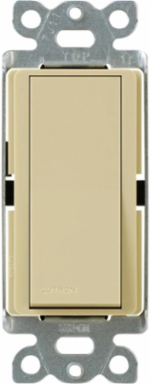 Claro 4-Way Rocker Switch with Locator Light, 15A, Gloss Ivory Finish