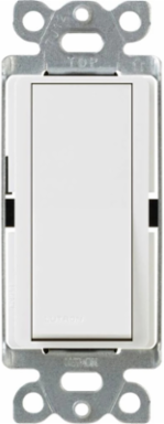 Claro 4-Way Paddle Switch, 15 A, Glossy White Finish, Locator Light