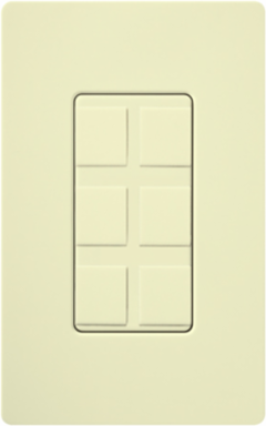 Claro 6-Port Frame Almond Plastic Glossy Surface Mount
