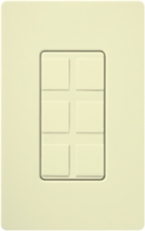 Claro 6-Port Frame Almond Plastic Glossy Surface Mount