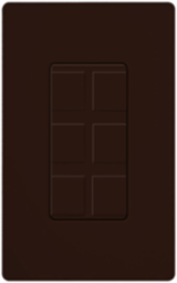 Claro 6-Port Frame, Brown, Glossy Plastic, Surface Mount