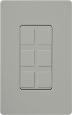 Claro 6-Port Frame with Blanks, Glossy Gray Finish, Plastic Material