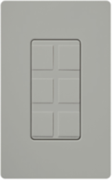 Claro 6-Port Frame with Blanks, Glossy Gray Finish, Plastic Material