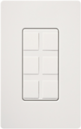 Claro 6-Port Frame, Glossy White Plastic Enclosure, Surface Mount