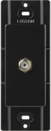Claro Cable TV Jack with Glossy Finish, F-style, 75-Ohm Coaxial, Black