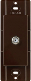 Claro Cable TV Jack, Brown, F-style, Glossy Finish