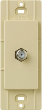 Claro Cable TV Jack - Ivory, F-style, 75-Ohm Coaxial Cable